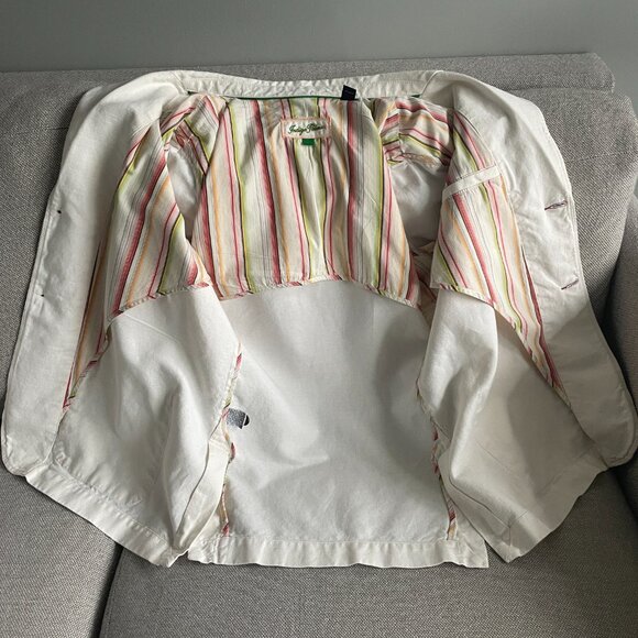 Men's Cotton/Linen Blend Sports Jacket Indigo Palms by Tommy Bahama - Picture 8 of 17